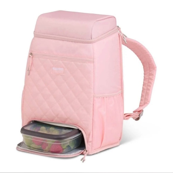 Igloo Cooler Backpack 9QT Leakproof Rose Quartz MaxCold Duo Soft Backpack - Picture 8 of 9